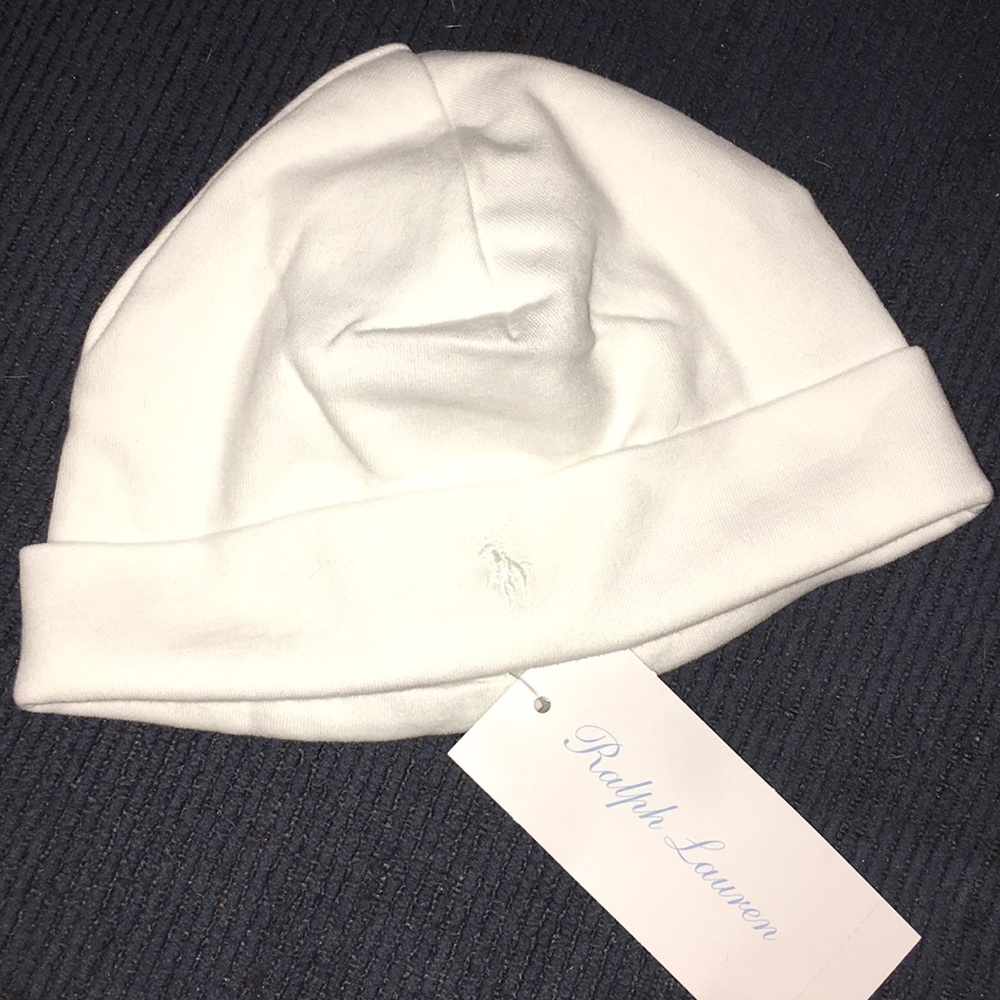 Ralph Lauren white beanie